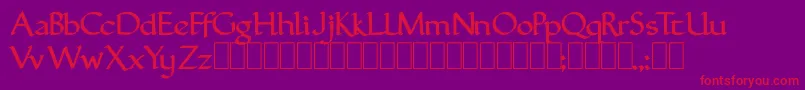 FinalromanMedium Font – Red Fonts on Purple Background