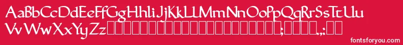 フォントFinalromanMedium – 赤い背景に白い文字