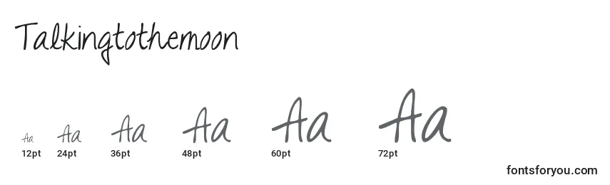 Talkingtothemoon Font Sizes