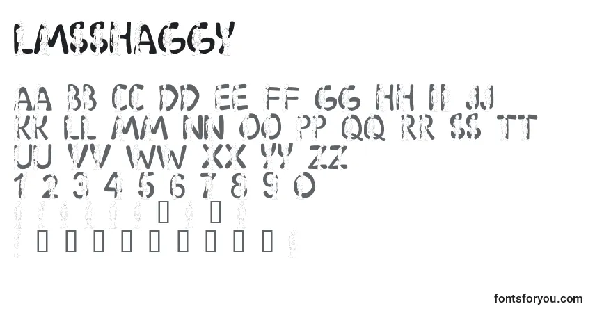 Schriftart LmsShaggy – Alphabet, Zahlen, spezielle Symbole