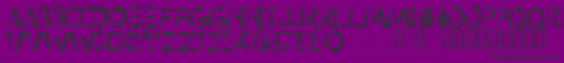 LmsShaggy Font – Black Fonts on Purple Background