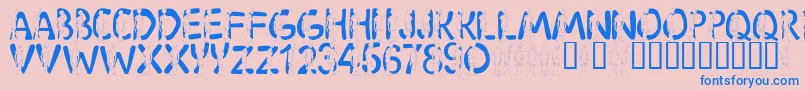 LmsShaggy Font – Blue Fonts on Pink Background