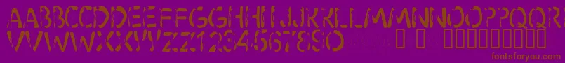 LmsShaggy Font – Brown Fonts on Purple Background