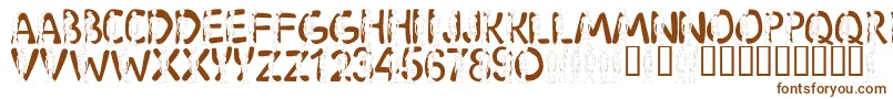 LmsShaggy Font – Brown Fonts on White Background