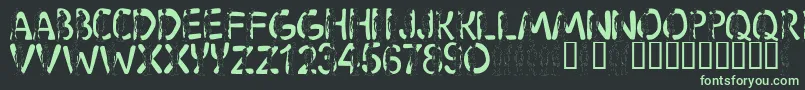 LmsShaggy Font – Green Fonts on Black Background