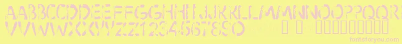 LmsShaggy Font – Pink Fonts on Yellow Background