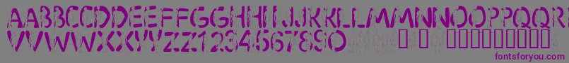 LmsShaggy Font – Purple Fonts on Gray Background