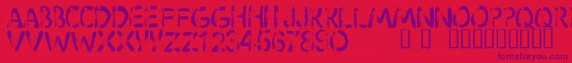 LmsShaggy Font – Purple Fonts on Red Background