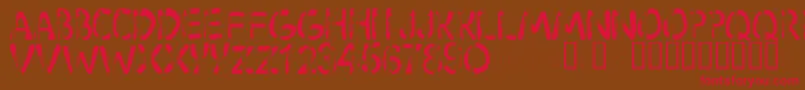 LmsShaggy Font – Red Fonts on Brown Background