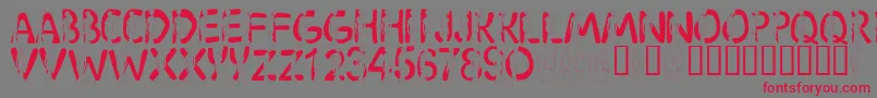 LmsShaggy Font – Red Fonts on Gray Background
