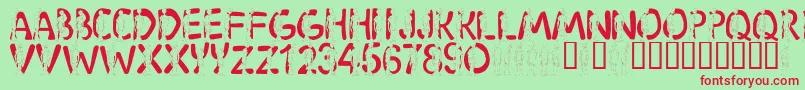 LmsShaggy Font – Red Fonts on Green Background