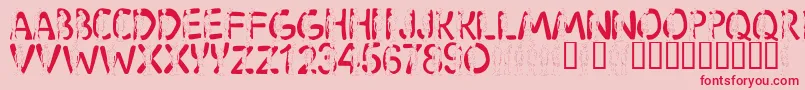 LmsShaggy Font – Red Fonts on Pink Background