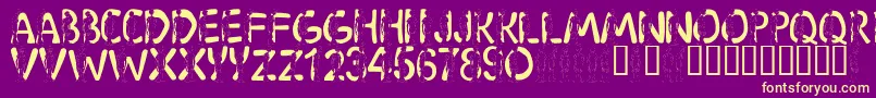 LmsShaggy Font – Yellow Fonts on Purple Background