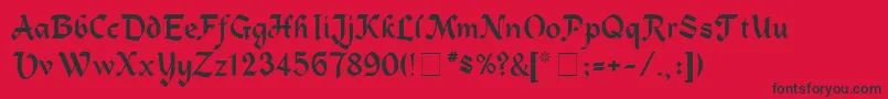 AlpineMedium Font – Black Fonts on Red Background