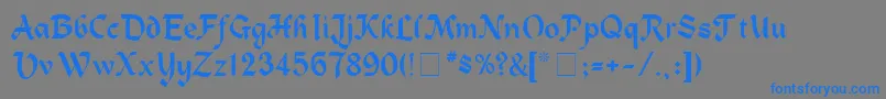 AlpineMedium Font – Blue Fonts on Gray Background