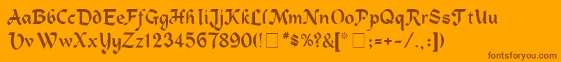 AlpineMedium Font – Brown Fonts on Orange Background