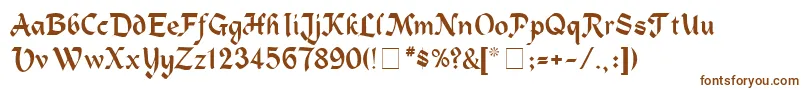 AlpineMedium Font – Brown Fonts on White Background
