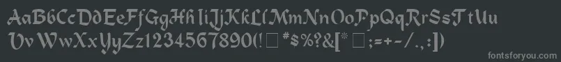 AlpineMedium Font – Gray Fonts on Black Background