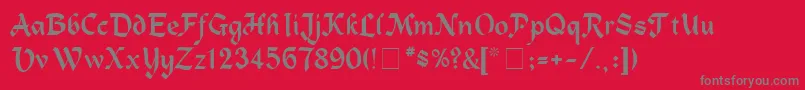 AlpineMedium Font – Gray Fonts on Red Background