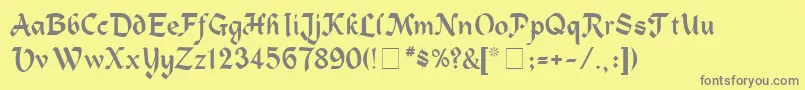 AlpineMedium Font – Gray Fonts on Yellow Background
