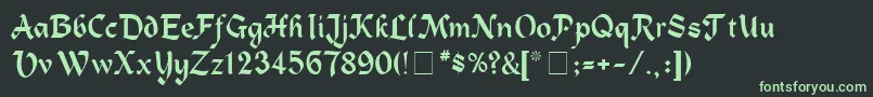 AlpineMedium Font – Green Fonts on Black Background