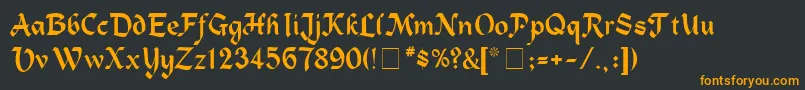 AlpineMedium Font – Orange Fonts on Black Background