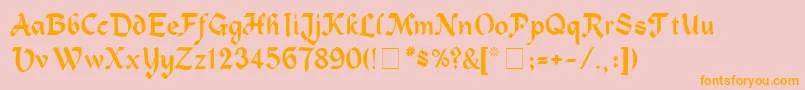 AlpineMedium Font – Orange Fonts on Pink Background