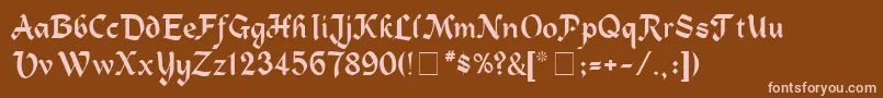 AlpineMedium Font – Pink Fonts on Brown Background