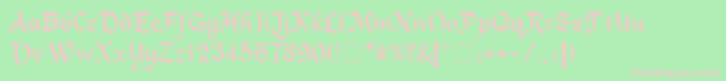 AlpineMedium Font – Pink Fonts on Green Background