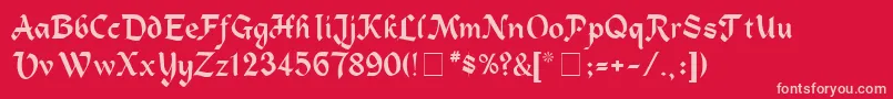 AlpineMedium Font – Pink Fonts on Red Background