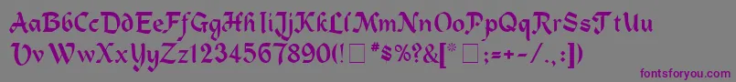 AlpineMedium Font – Purple Fonts on Gray Background