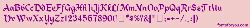 AlpineMedium Font – Purple Fonts on Pink Background