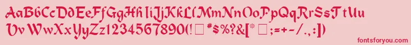 AlpineMedium Font – Red Fonts on Pink Background