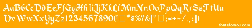 AlpineMedium Font – White Fonts on Orange Background
