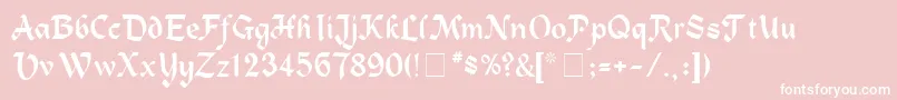 AlpineMedium Font – White Fonts on Pink Background