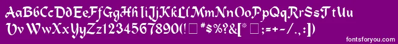 AlpineMedium Font – White Fonts on Purple Background