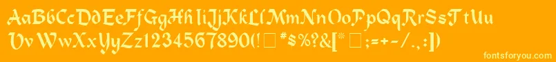 AlpineMedium Font – Yellow Fonts on Orange Background