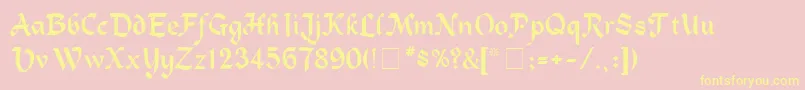AlpineMedium Font – Yellow Fonts on Pink Background