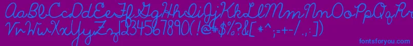 Шрифт The Only Exception – синие шрифты на фиолетовом фоне