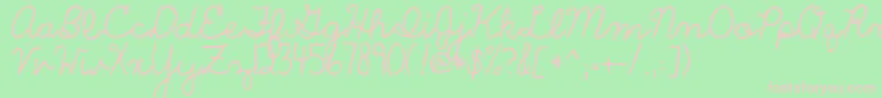 The Only Exception-fontti – vaaleanpunaiset fontit vihreällä taustalla
