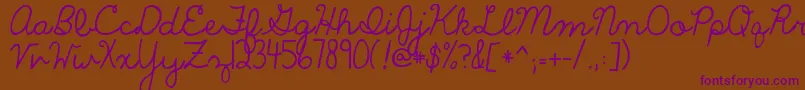 The Only Exception Font – Purple Fonts on Brown Background