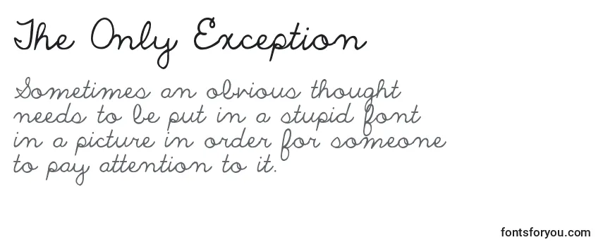 The Only Exception-fontti