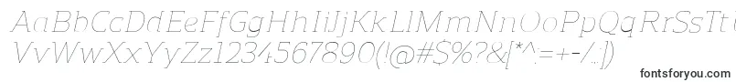 ReganslabUltralightitalic Font – Standard Fonts