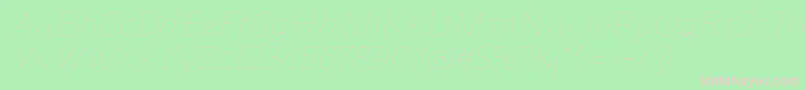 Fonte ReganslabUltralightitalic – fontes rosa em um fundo verde