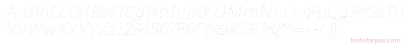 Шрифт ReganslabUltralightitalic – розовые шрифты