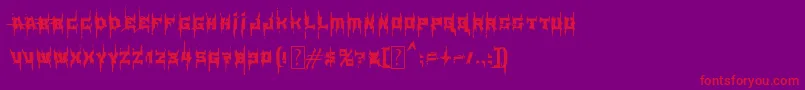 MbElementBrutalized Font – Red Fonts on Purple Background