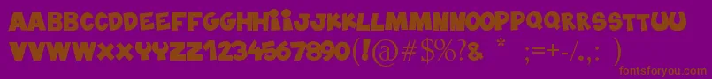 Blablahawk Font – Brown Fonts on Purple Background