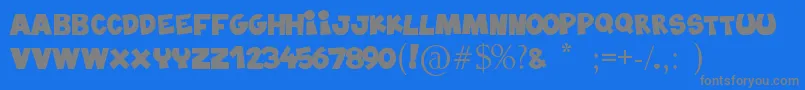 Blablahawk Font – Gray Fonts on Blue Background