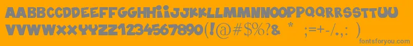 Blablahawk-Schriftart – Graue Schriften auf orangefarbenem Hintergrund