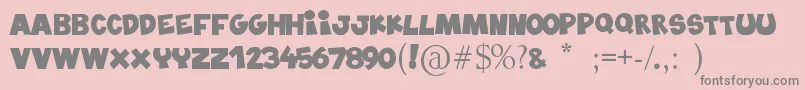 Blablahawk Font – Gray Fonts on Pink Background